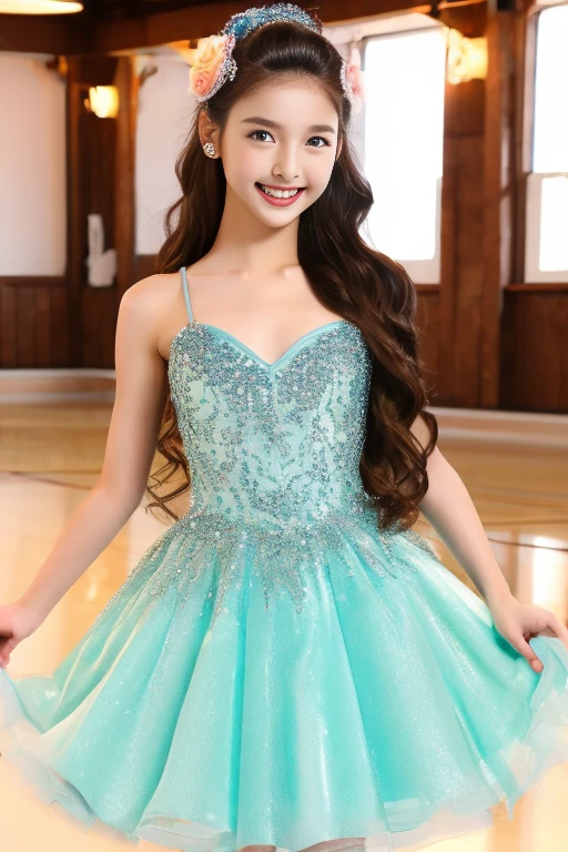 uhd,(masterpiece,best quality:1.4),(8k,raw photo,photo realistic:1.2),award winning, highres:1.2, textured skin,(shiny skin),detailed skin,detailed face,detailed eyes,Detailed beautiful hand,Detailed ear,Detailed Background,1girl,upper body,Japanese idol,extremely beautiful face,brown hair,Symmetrical eyes,large breasts,(Detailed See-through ,Figure Skating sexy Dresses,teen,Ribbons, hair ornaments,Precise and beautiful costumes),Smiling cute girl skating,Indoor skating rink,Cute girl,Professional,