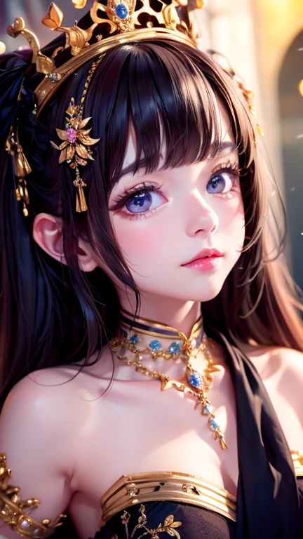 One beautiful girl、Big eyes、15 year old cute girl、Face close-up、