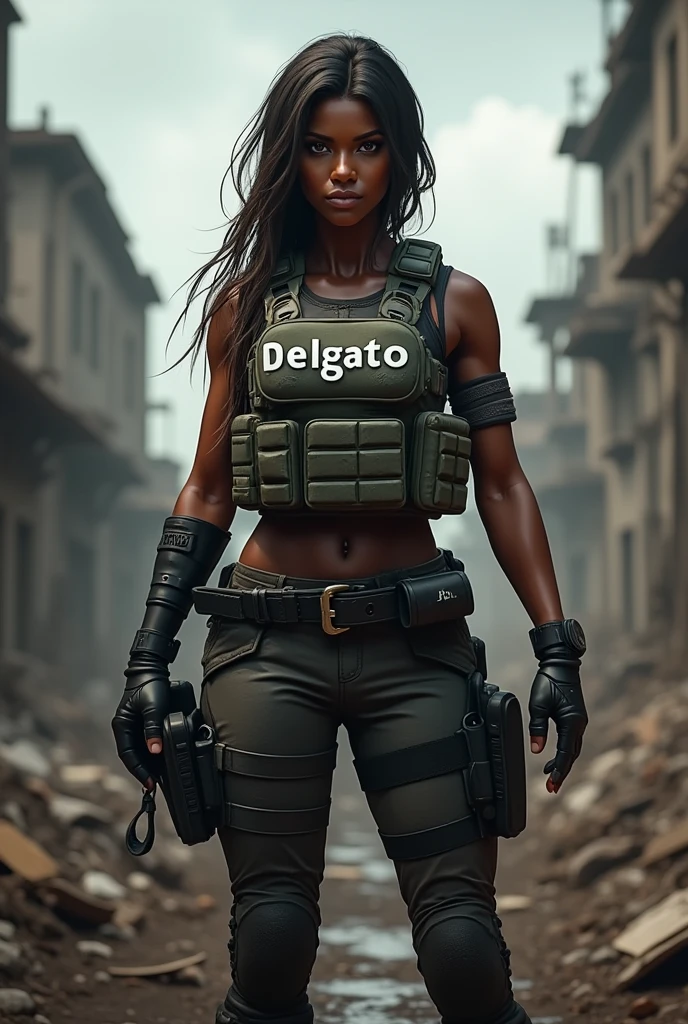 Female darkskin pubg character
Put the word "Delgato" on her