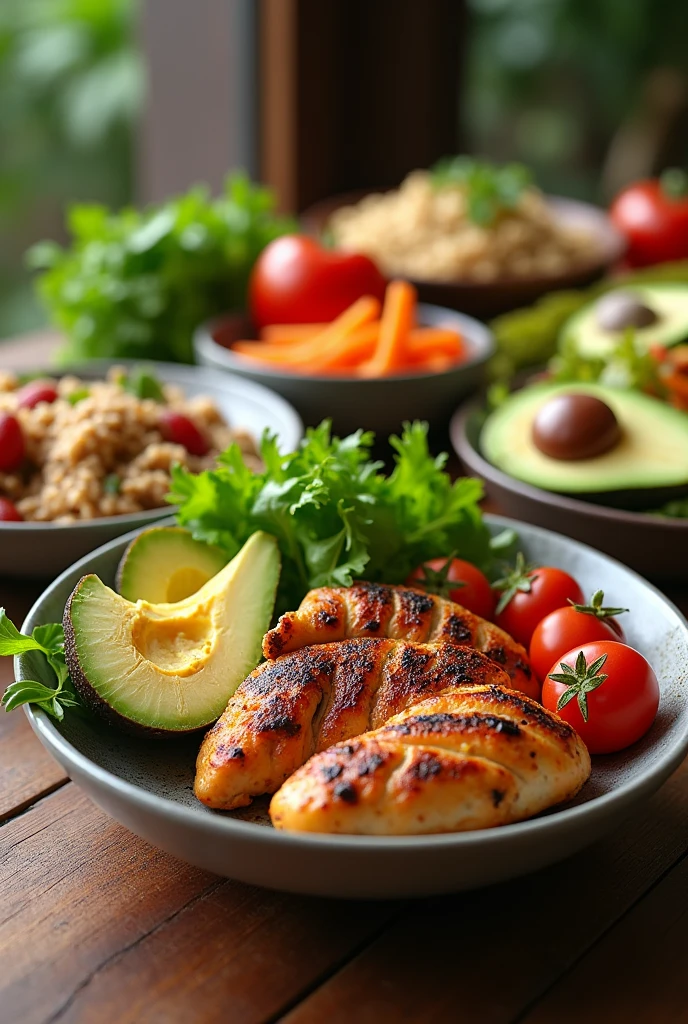 Make realistic gym diet on table photo