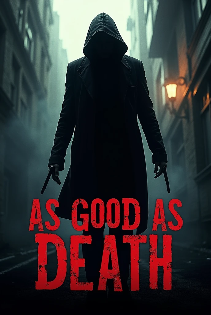 Create a book cover for a murder titled "as good as death"