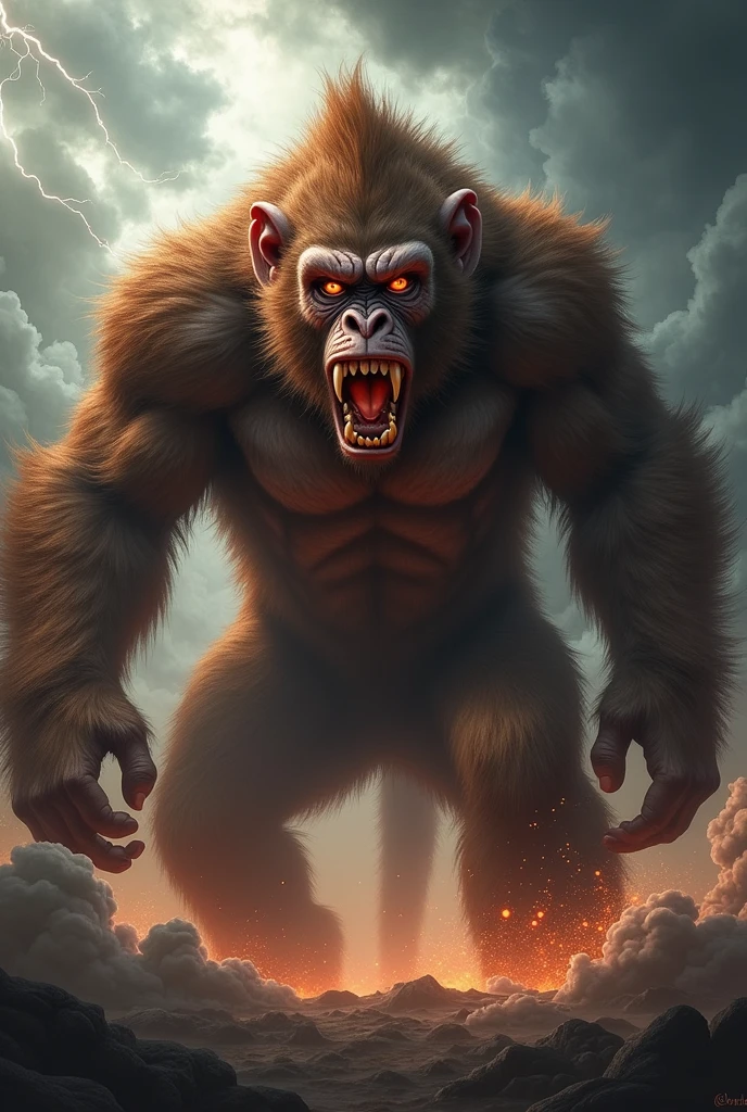Generate a logo of an angry legendary ey