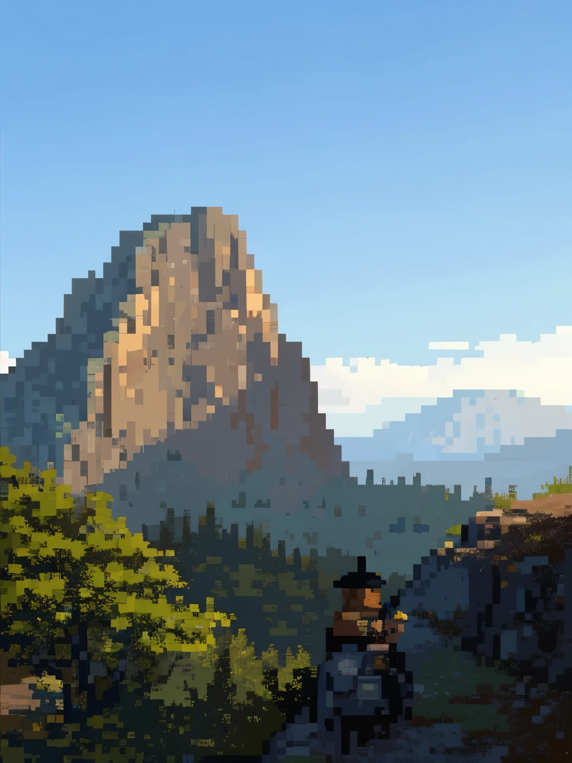 pixel art, pixel style, sprite, hill