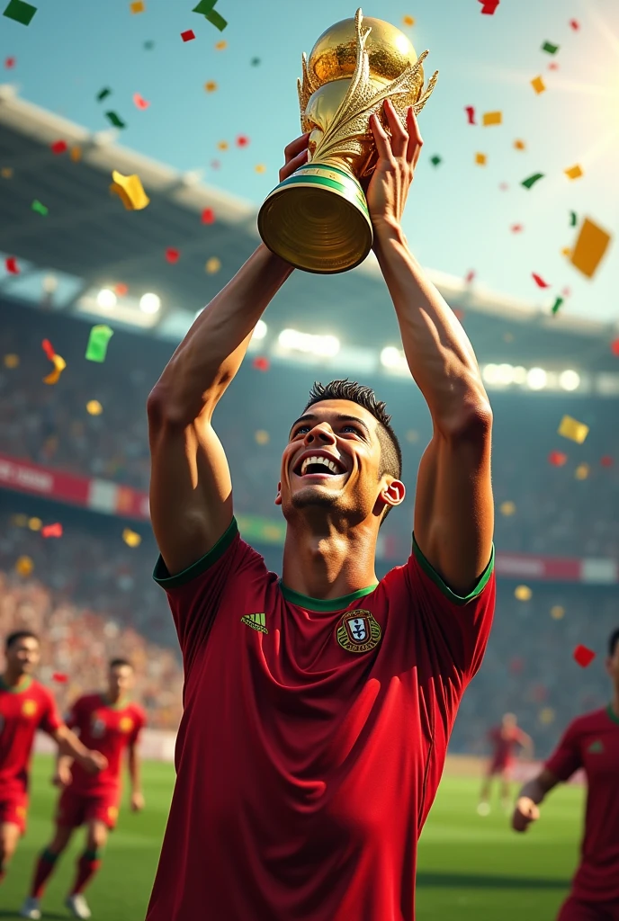 Cr7 with the World Cup

