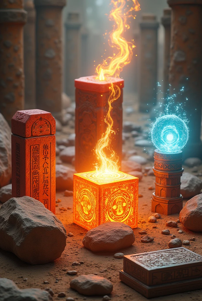 "Ancient mystical artifacts and technique"
"Crimson stone artifact, glowing orange cube, and chi energy"
"Egyptian red server, Japanese fire cube, Chinese energy practice"
"Dimensional artifacts with glowing runes and cosmic energy"
"Red and orange magical relics with ancient inscriptions"
"Combining Egyptian, Japanese, and Chinese mystical elements"
"Artifact fusion with energy channeling and fire"
"Mystical artifacts in a cosmic setting"