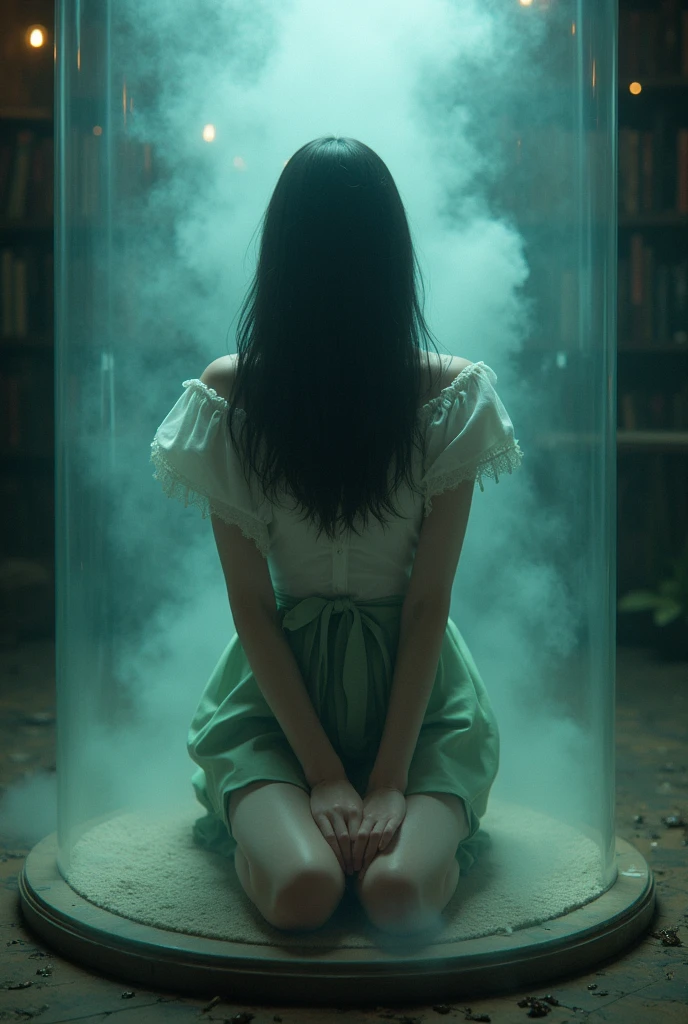 {{{{{3,318 trillion pixels high resolution, nsfw, Realistic scenery and lovely girl, In this scene the heroine is chosen as a human pillar and sealed in a kneeling posture with her legs spread in an M-shape where she is raped endlessly while staring blankly into the void, A full whipped deep cleavage rapidly emerged, the charm she exudes spurs forces her to lift her legs and open her legs and continues to fuck, thicken the lips look pretty, Boobs are fluffy and bouncy, Tits that get rounder bigger her deep tight cleavage}}}}},{{{{{Clean and neat girl's clean masturbation, white cheeks, The moment when the eyes of the heroine's girl are replaced with kaleidoscopic irises, magical in a romantic Cylindrical crystal herbarium showcase filled with oil, Herbarium-soaked her tits become so plump that they break the blouse of an even smaller-sized girl and her hair grows longer and sexier while she still looks like a girl, Cuteness preserved forever shining in exchange for life from her, wearing cute ribbon blouse and skirt, frills scrunchie on her wrist, her beautiful slender underbust, slender curvy cute waistline, an lewd fetish for lips and necks and waistlines, her clearer nip line from underbust to hips, gloomy straight wig, thick vivid lips}}}}},{{Extremely detailed}},{{{{{heroine girl's Sexually unused body with pure and innocent aura}}}}}