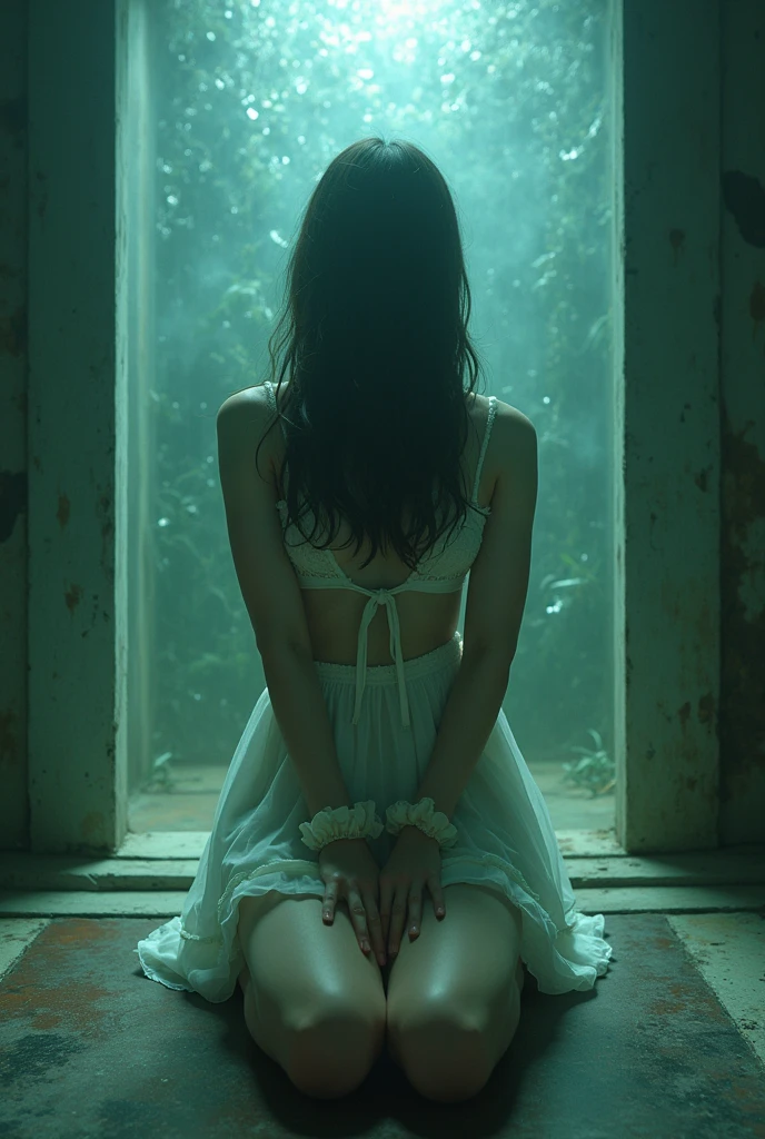 {{{{{3,318 trillion pixels high resolution, nsfw, Realistic scenery and lovely girl, In this scene the heroine is chosen as a human pillar and sealed in a kneeling posture with her legs spread in an M-shape where she is raped endlessly while staring blankly into the void, A full whipped deep cleavage rapidly emerged, the charm she exudes spurs forces her to lift her legs and open her legs and continues to fuck, thicken the lips look pretty, Boobs are fluffy and bouncy, Tits that get rounder bigger her deep tight cleavage}}}}},{{{{{Clean and neat girl's clean masturbation, white cheeks, The moment when the eyes of the heroine's girl are replaced with kaleidoscopic irises, magical in a romantic Cylindrical crystal herbarium showcase filled with oil, Herbarium-soaked her tits become so plump that they break the blouse of an even smaller-sized girl and her hair grows longer and sexier while she still looks like a girl, Cuteness preserved forever shining in exchange for life from her, wearing cute ribbon blouse and skirt, frills scrunchie on her wrist, her beautiful slender underbust, slender curvy cute waistline, an lewd fetish for lips and necks and waistlines, her clearer nip line from underbust to hips, gloomy straight wig, thick vivid lips}}}}},{{Extremely detailed}},{{{{{heroine girl's Sexually unused body with pure and innocent aura}}}}}
