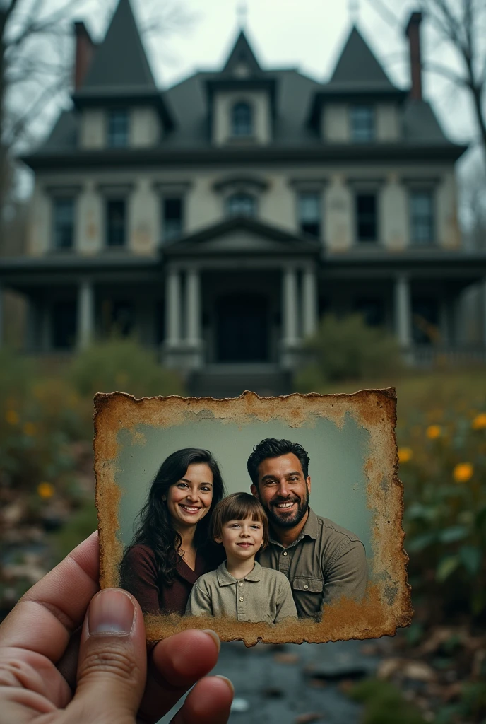 Found an old smiley family photo as soon as I entered the mansion horror