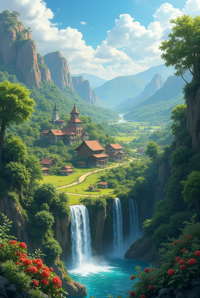 An island where nature expresses itself in all its diversity : from hot sand dunes to verdant valleys, Passing through hidden waterfalls. with a village