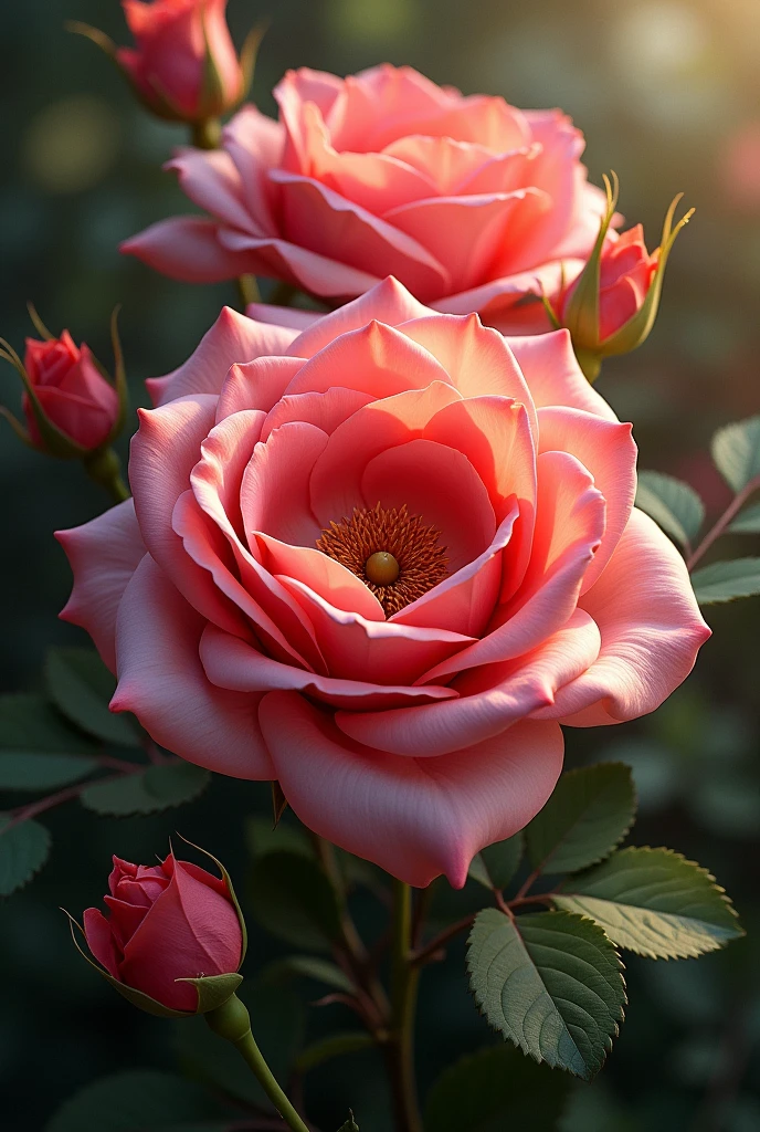 A highly detailed, hyper realistic painting of an exquisite rose floral arrangement, vibrant colors, sharp focus, intricate petals, delicate stamens, lush greenery, studio lighting, photorealistic, 8K resolution, masterpiece