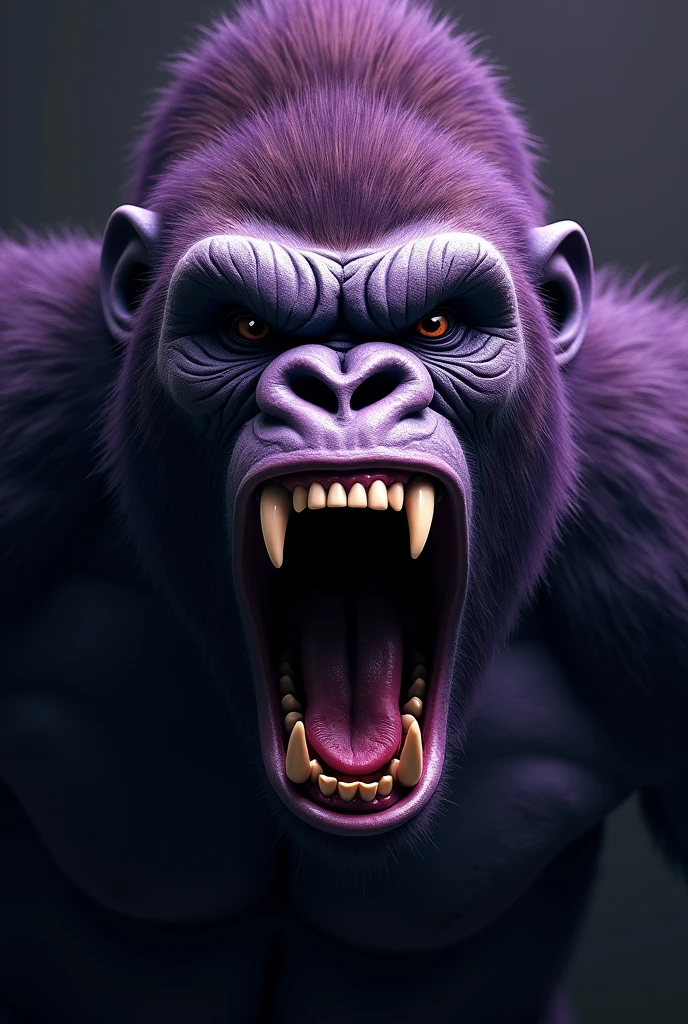 Super Angry Purple Gorilla Face