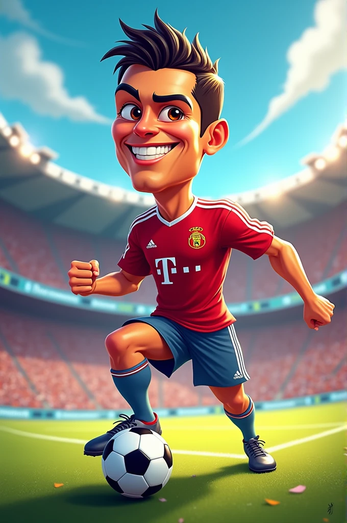 Cristiano Ronaldo in cartoon 
