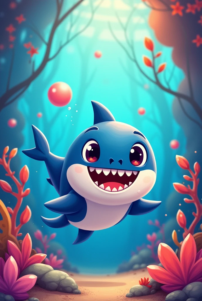 baby shark on the bottom of the art