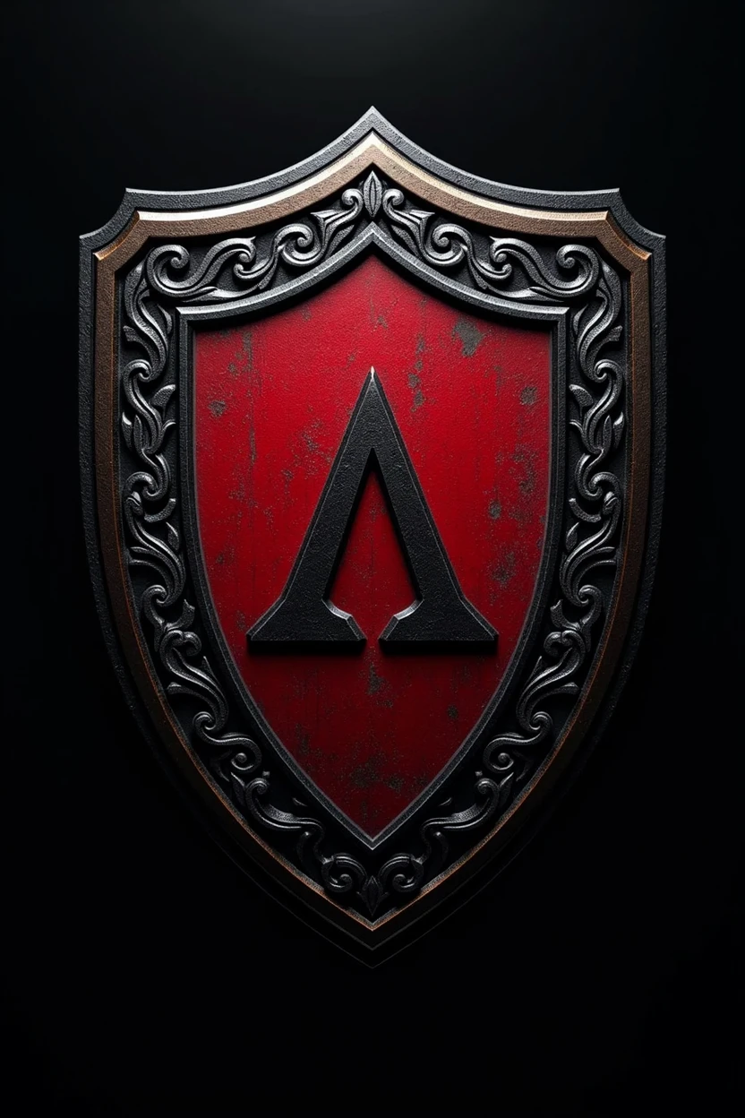 Shield design red and black with criminolgy and delta