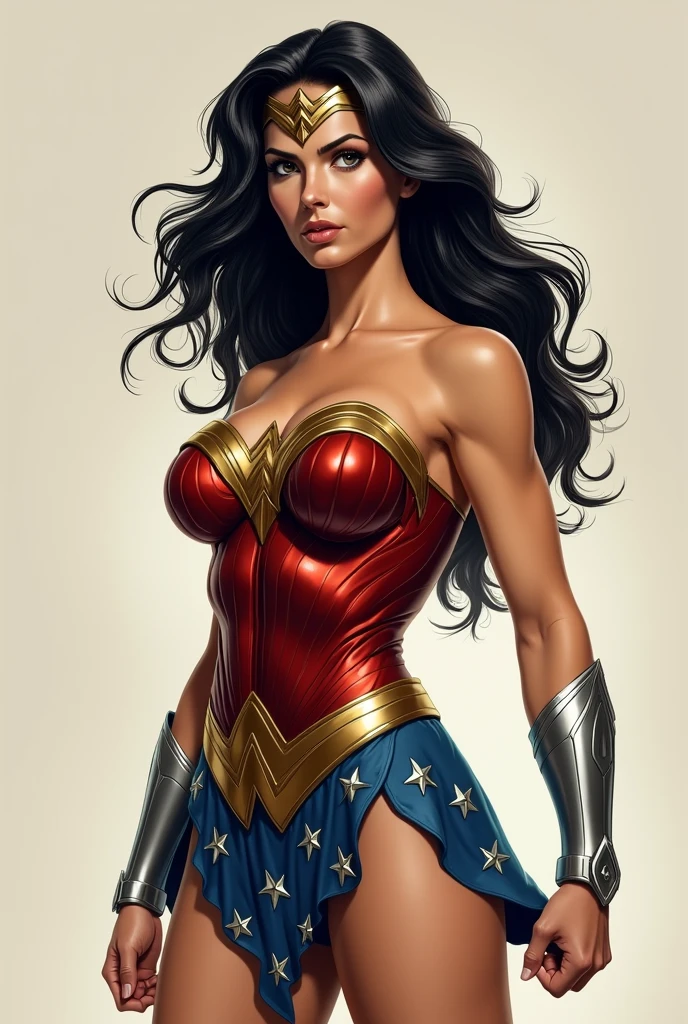 Naked Wonder Woman posing