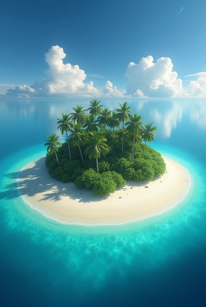 Imagine une île isolée, baignée par les eaux cristallines d'un lagon. Les alizés caressent les dunes de sable fin qui bordent une végétation luxuriante. Des palmiers se balancent au-dessus de plages de sable blanc, invitant à la détente. Au cœur de l'île, un oasis verdoyant abrite une faune et une flore uniques. Les nuits sont étoilées, le silence absolu, troublé seulement par le murmure des vagues.