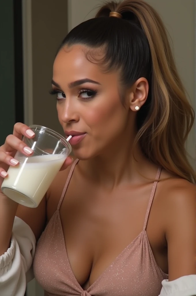 (((2heads)), (((((big bulge))))),1man, feminine face, very pale white skin, no body hair, no facial hair, round face, face like a famous actress, big sunkissed cheeks,smiling, detailed eyes, thick pink lips, brunette, ponytail hair, big wide shoulders, toned arms,very fit, shimmer gold shimmer tank top, exposed shoulders, small breasts,looking ahead, 50 years old, wide hips, ripped shimmer shorts, large butt, wide hips,very thick thighs, running on a treadmill,, realistic, milk dripping,very sweaty, in the style of Disney animation,65 years old, green eyed Italian woman next to a brown eyed Jamaican woman,(((( milk dripping from face)))), ((milk dripping from chest)),(((( thick white liquid on face))))