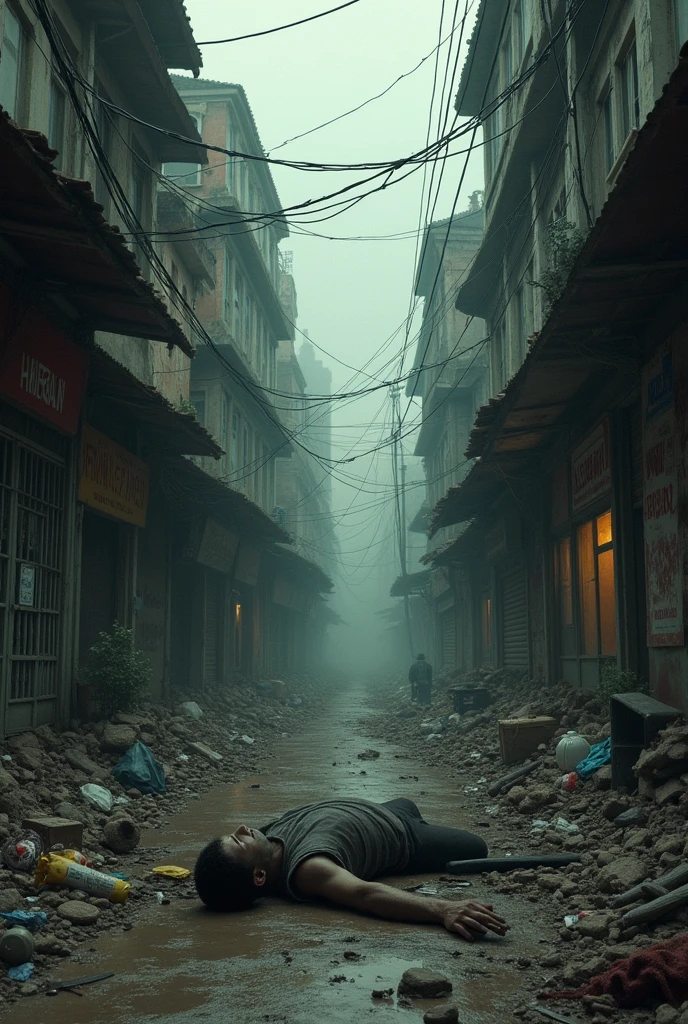 Create a very dirty neighborhood,There is a dead person