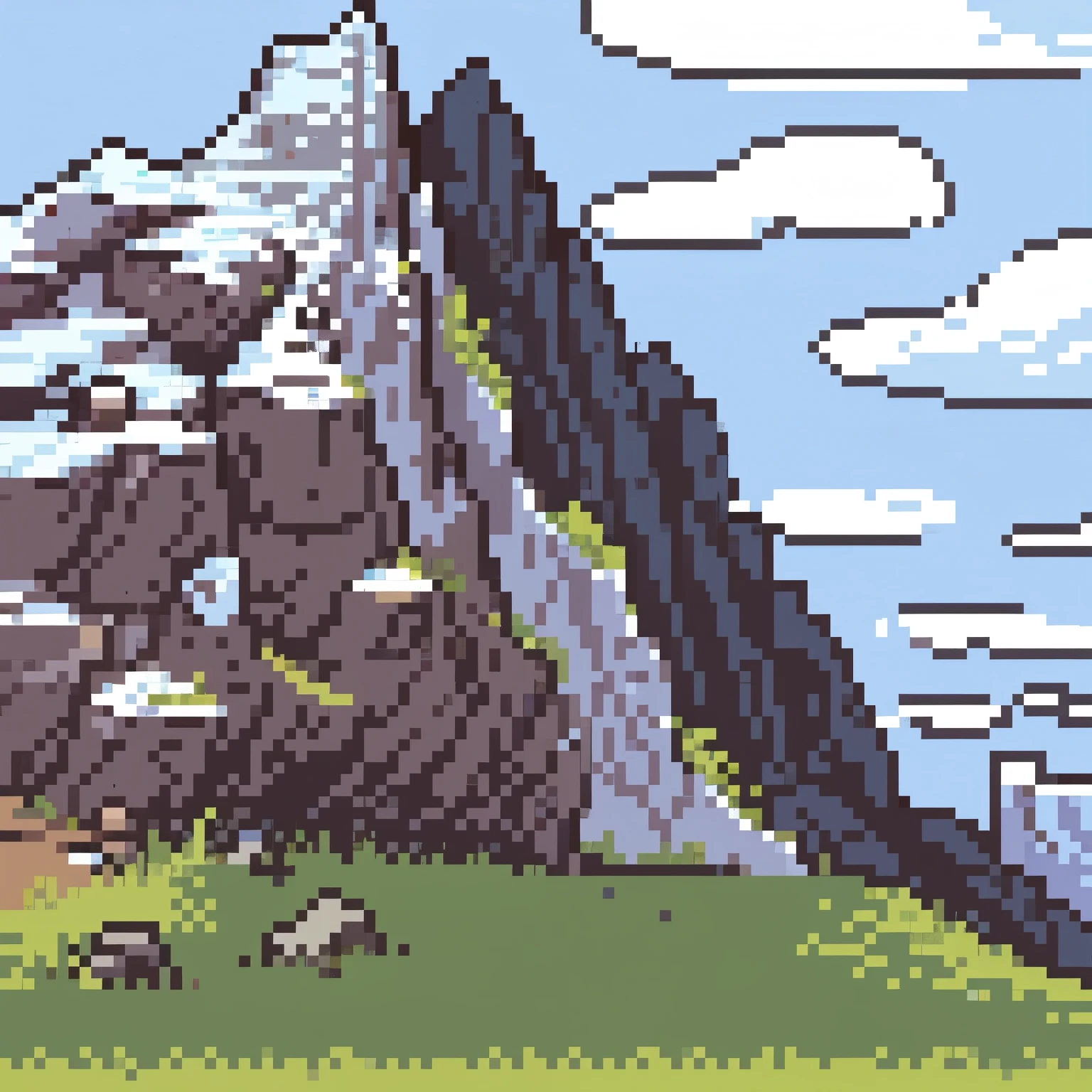 pixel art, pixel style, sprite, hill