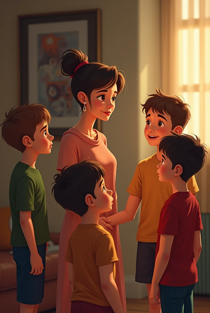 Stacy explains to her 3 sons that when they work together, like the sticks in a bundle, they are strong and can accomplish anything. But when they argue and fight, they are weak and easily defeated. The boys learn their lesson and promise to work together more cooperatively in the future.