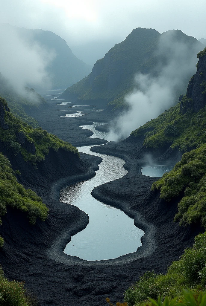 Une île volcanique, aux paysages lunaires. Des coulées de lave fossilisées serpentent à travers la végétation. Les sources d'eau chaude offrent un bain naturel relaxant. Un lieu pour les amoureux de la nature sauvage et des sensations fortes.
