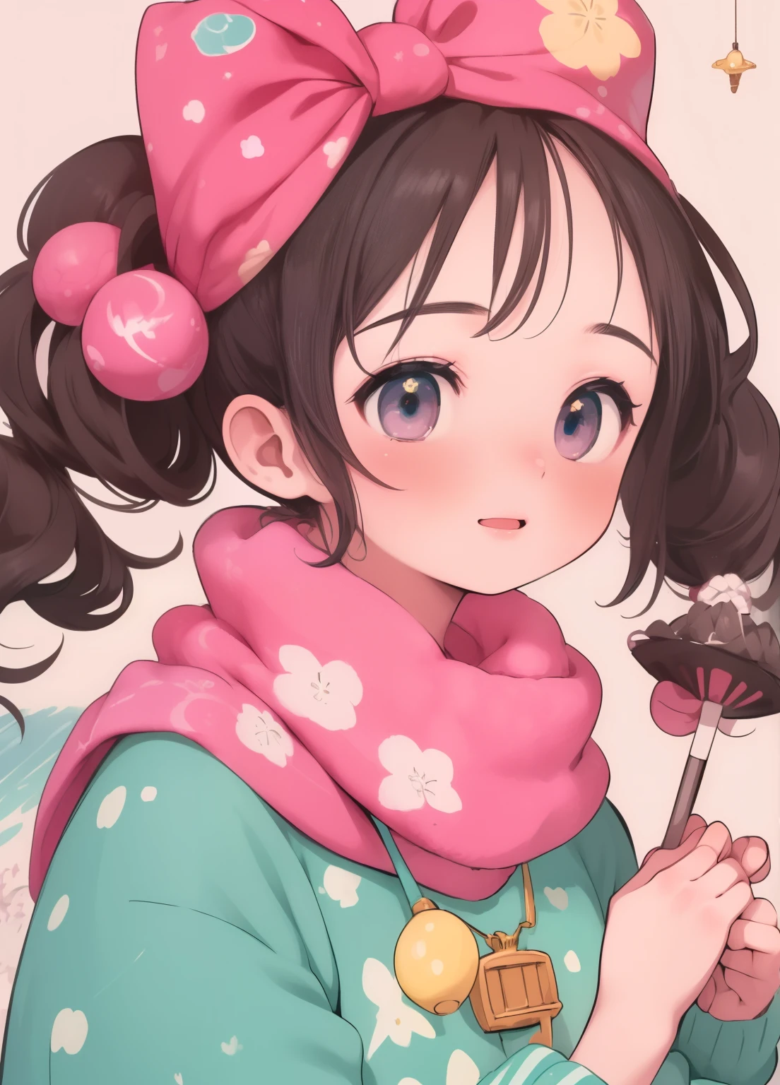 (masterpiece、Highest quality、Highest quality、Official Art、Beautiful and beautiful:1.2)、(One person:1.3)Hatsune Miku、Twin tails,Beautiful breasts, Katsushika Hokusai,masterpiece, Highest quality,Super detailed, One person,Happy ,Rocky area,Shining Eyes,Glowing Skin , HikariDigi,Whistle Pendant,Yellow One Piece,Pink scarf,sunlight,