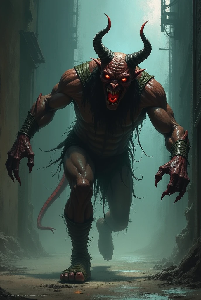 Le diable qui court derrière un