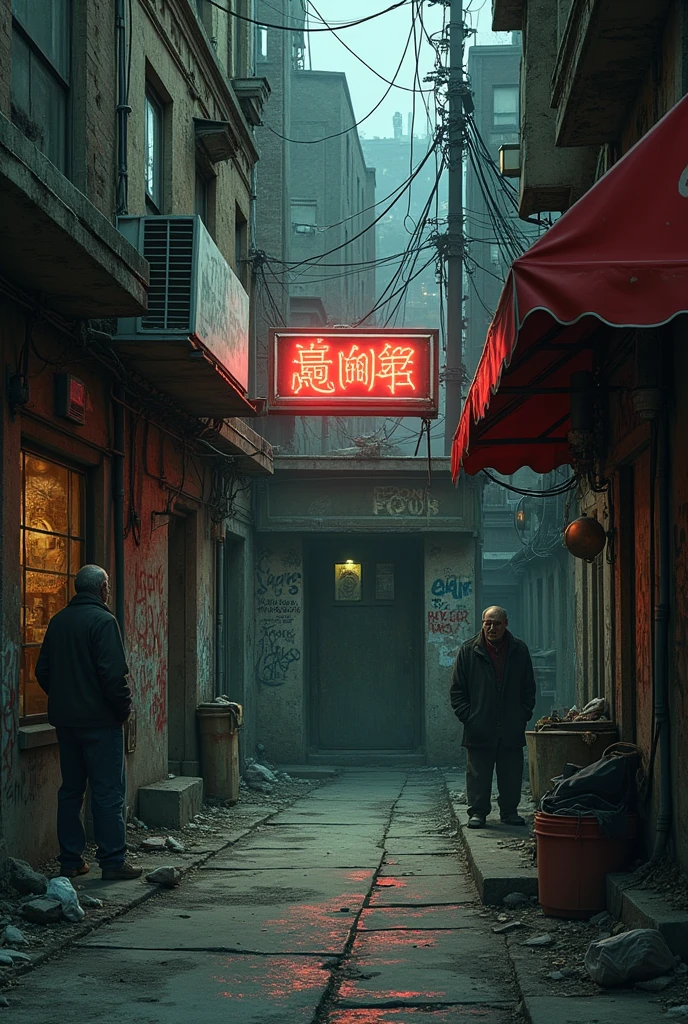 Create a very dirty neighborhood,There is an entrance to a brothel