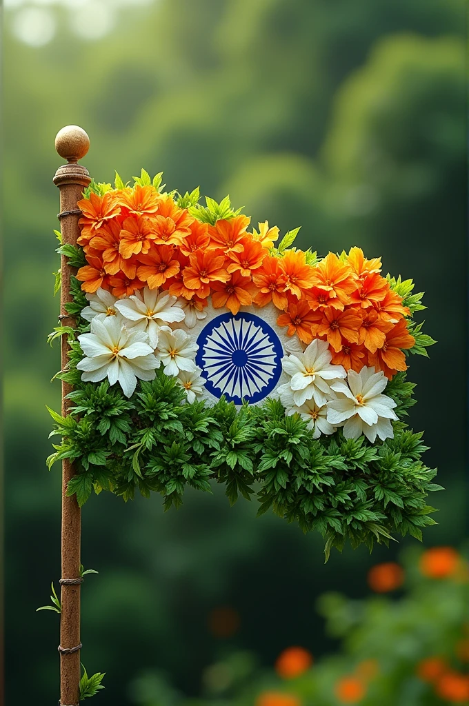 Indian flag made by nature 