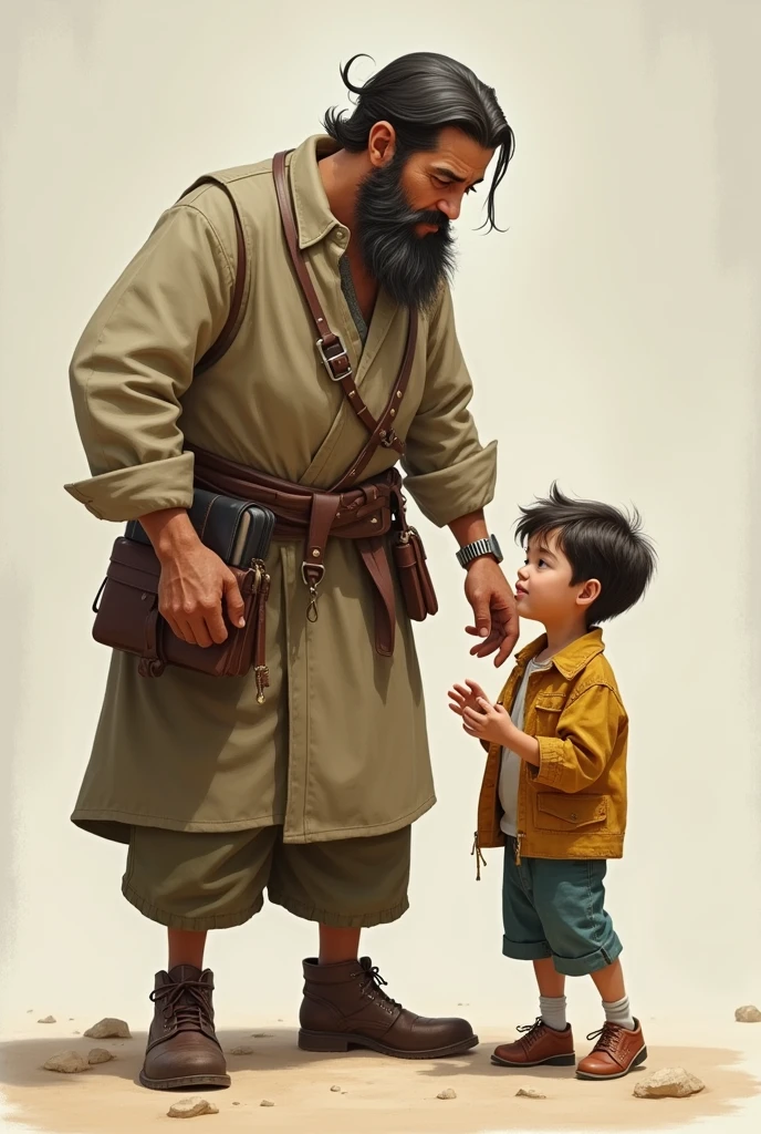 A kid with a male adult