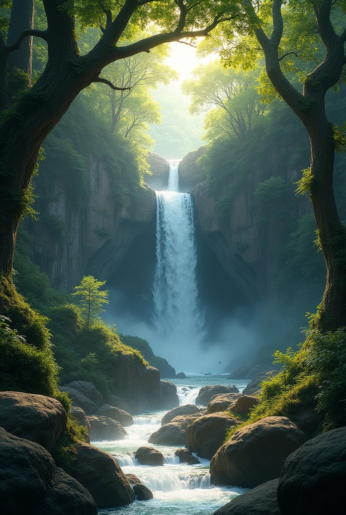 A beautiful hidden behind a tree