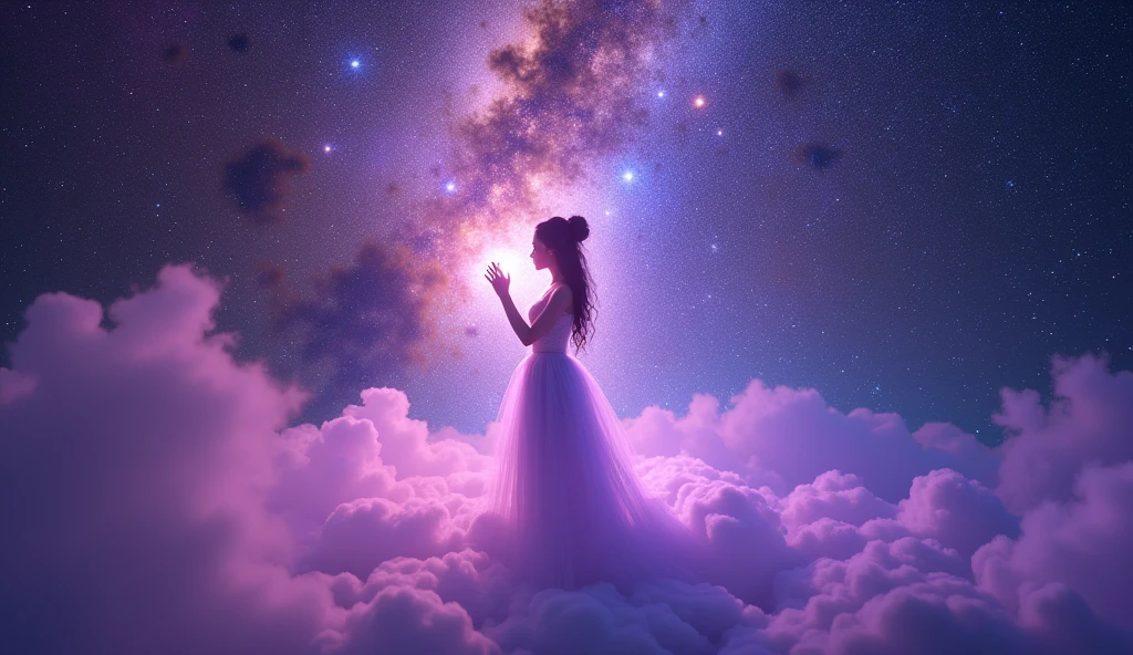 Milky Way, space, Star Cloud, performer, Sparkling, cigarette, Intricate details, Rendering with Octane, Ultra-photorealism , Rendering with Octane, 8k, Upright ,Purple Dream Art