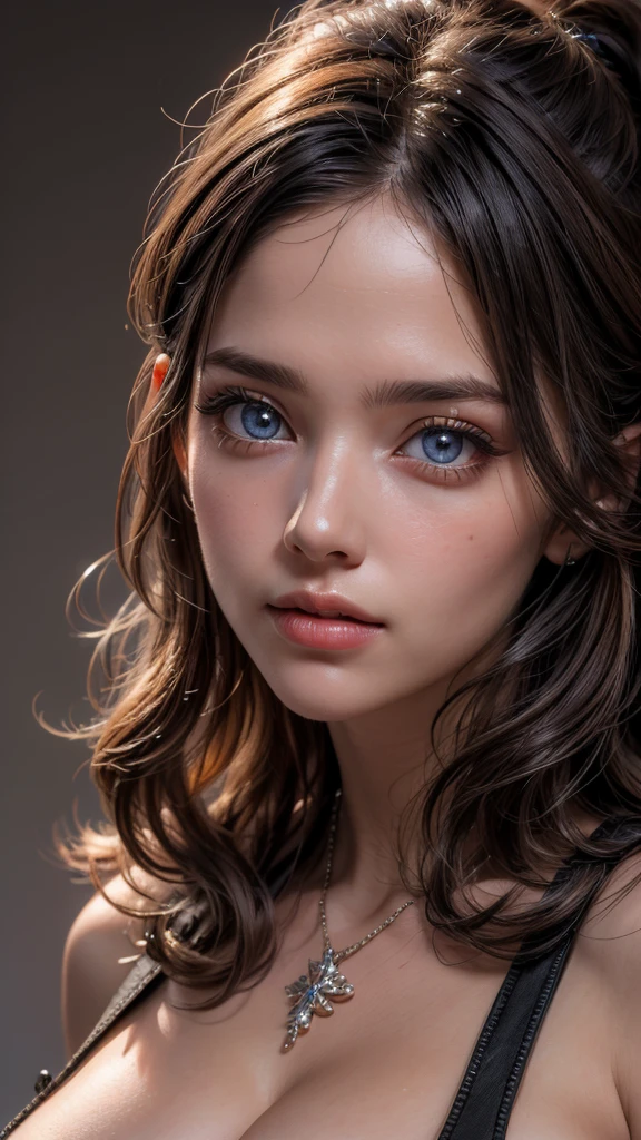 Highest quality, masterpiece, Ultra-high resolution, (Realistic:1.2), One girl, (Detailed face:1.2), (Detailed eyes:1.2), (Detailed Hair:1.2), (Detailed clothing:1.2), 4K,((Natural big breasts:1.4)) ,((Upper Body))