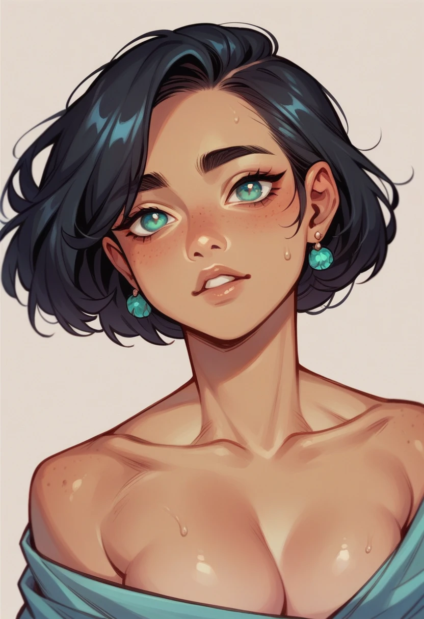 Bblack hair ,sensuous, latina, mermaid eyes, Asian