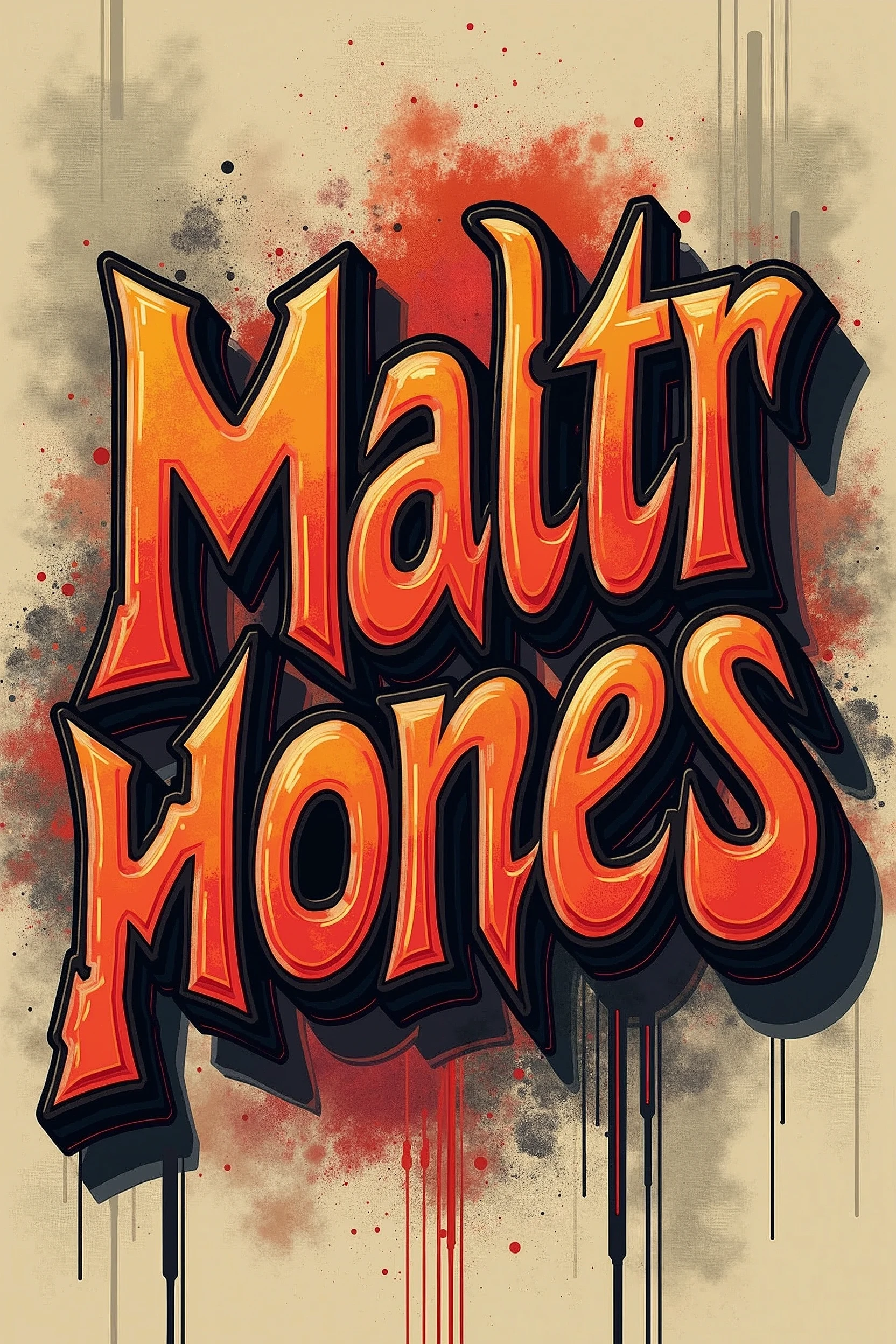 Create a font design for the word Megatones