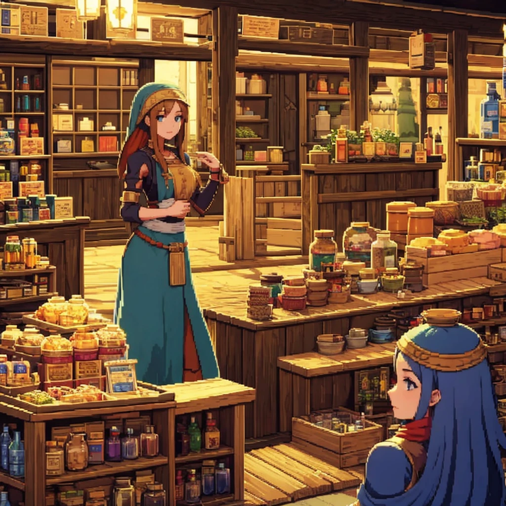 Concept of a female merchant in the guild