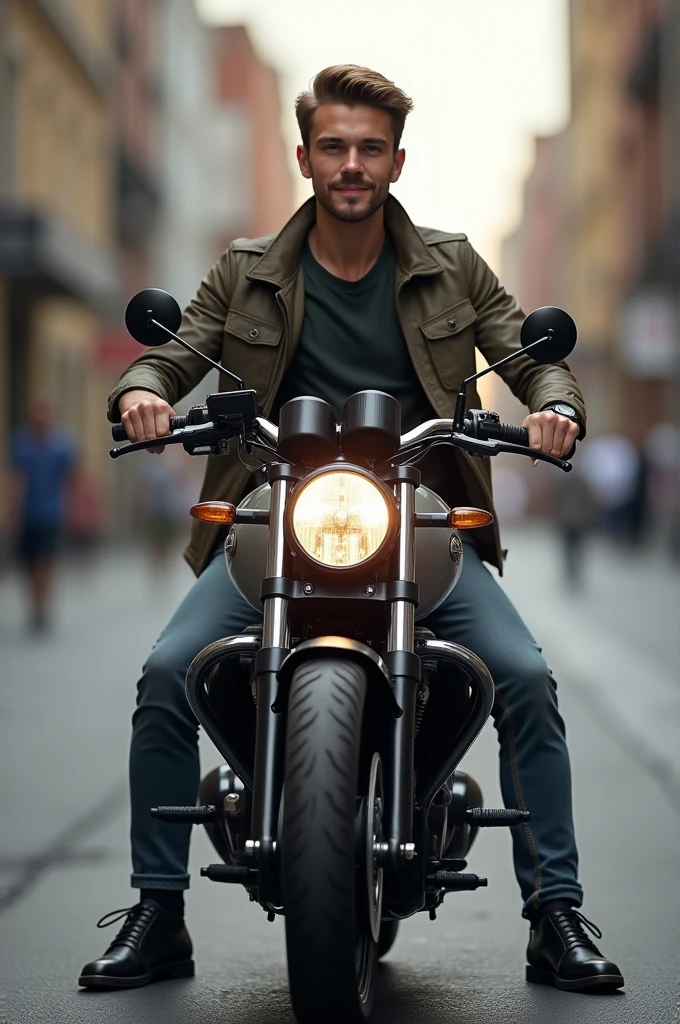 Me on a hunter 350 possing like I have to upload on ig story which should be enough realistic 