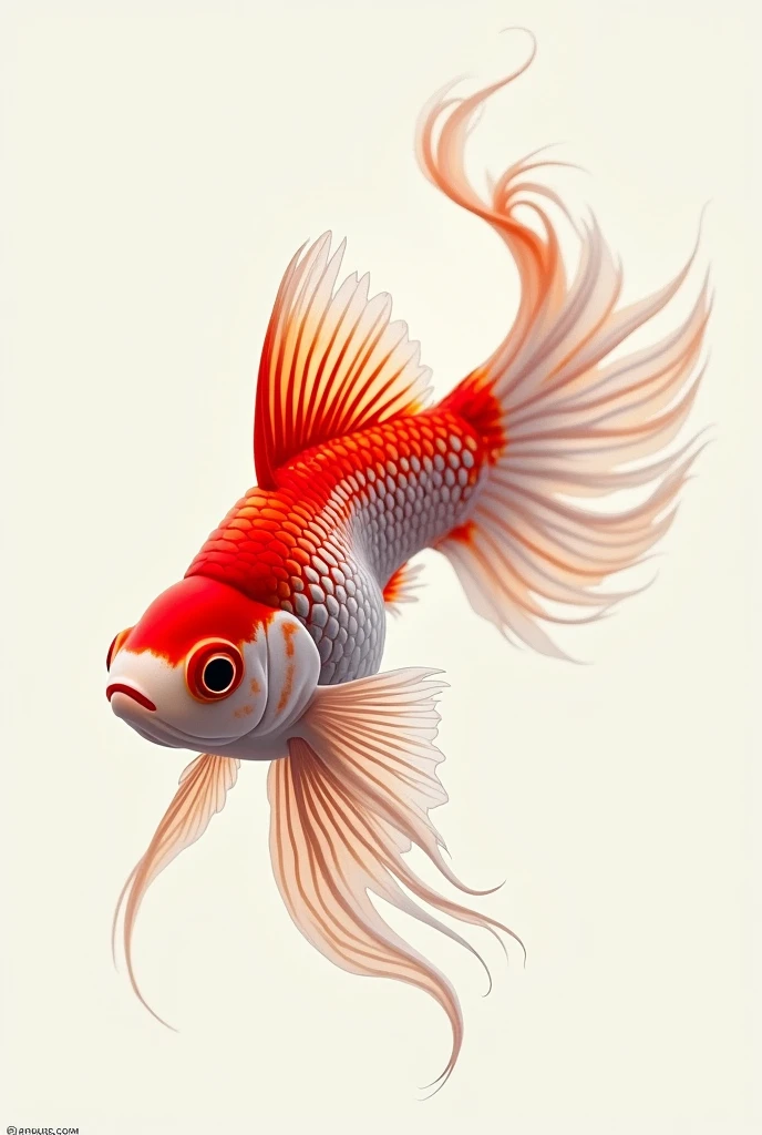 Albino red Moscow Guppy fish logo