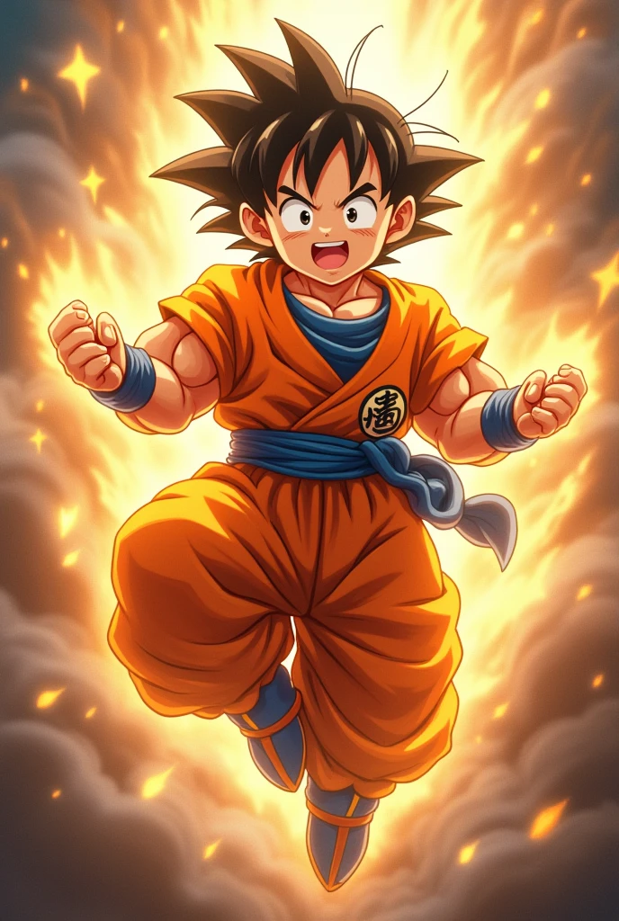 Divine baby Jesus like Goku