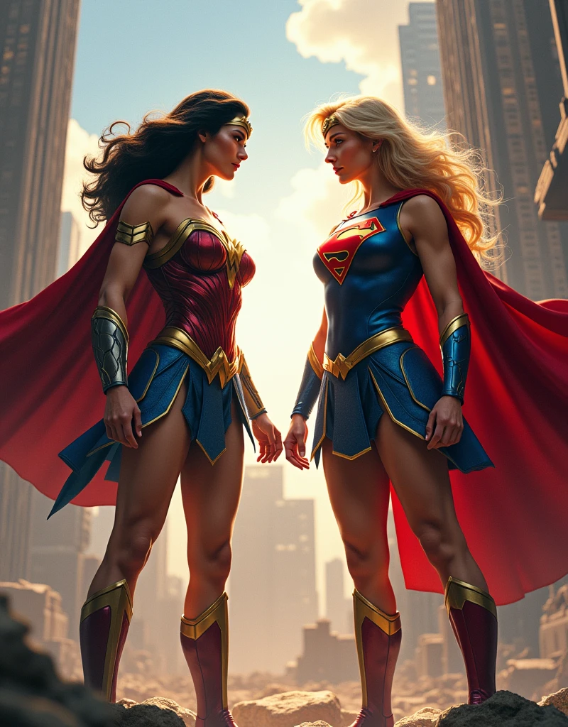 Wonder woman and Super girl 