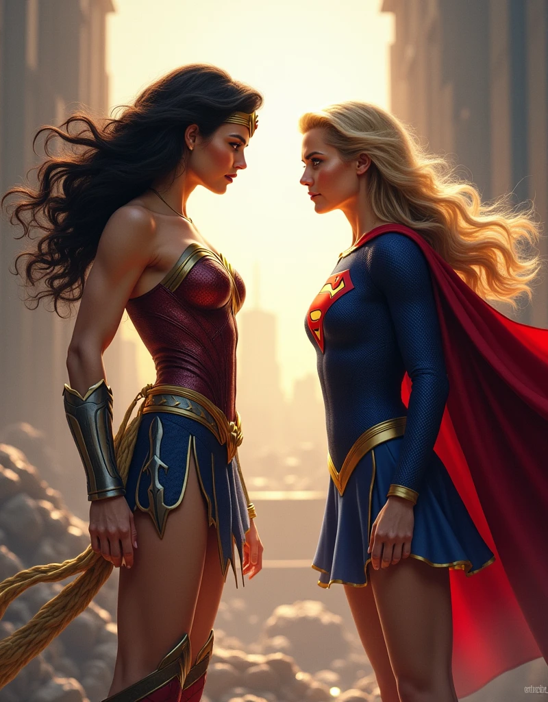 Wonder woman and Super girl 