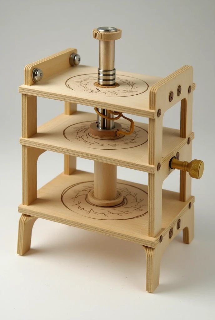 Create a simple and detailed overview or blue print of mini machine BASKET weaver that can be used to make by a student/beginners and describe how the machine works or make an output