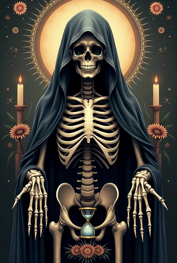 Image of the holy death for tattoos