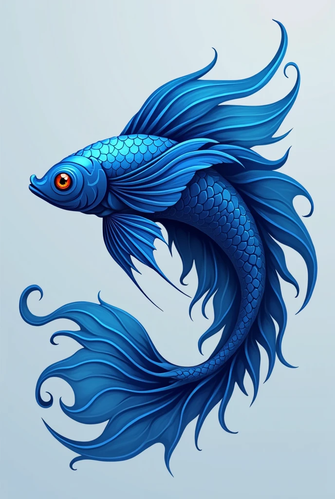 blue Dragon Guppy fish logo