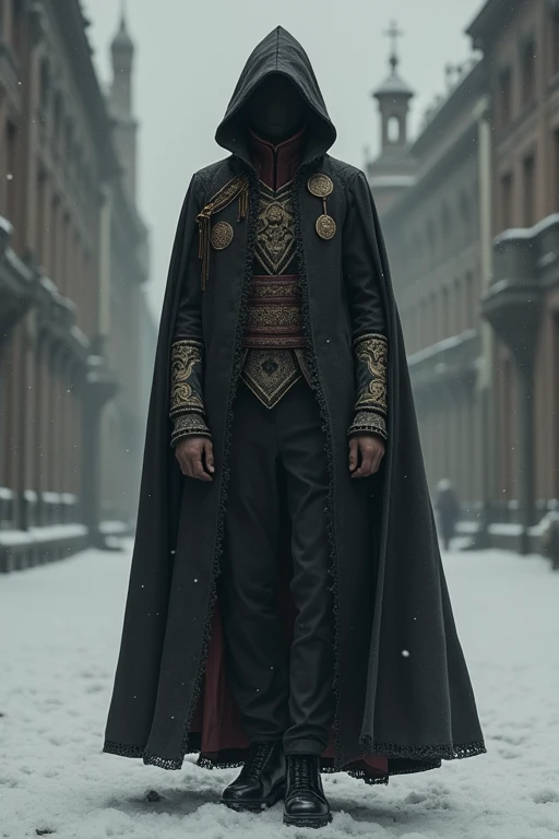 clothes, something between traditional Chinese clothes and the uniforms of the Russian Empire, dark and cold colors, Concept art