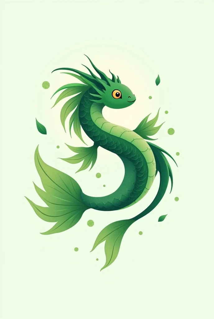 green Dragon Guppy fish logo