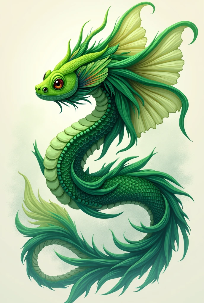 green Dragon Guppy fish logo