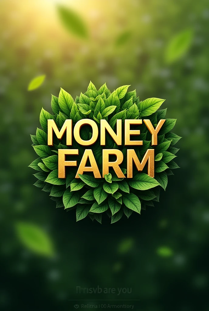 Create a money logo 600x300 with text 'Money Farm'