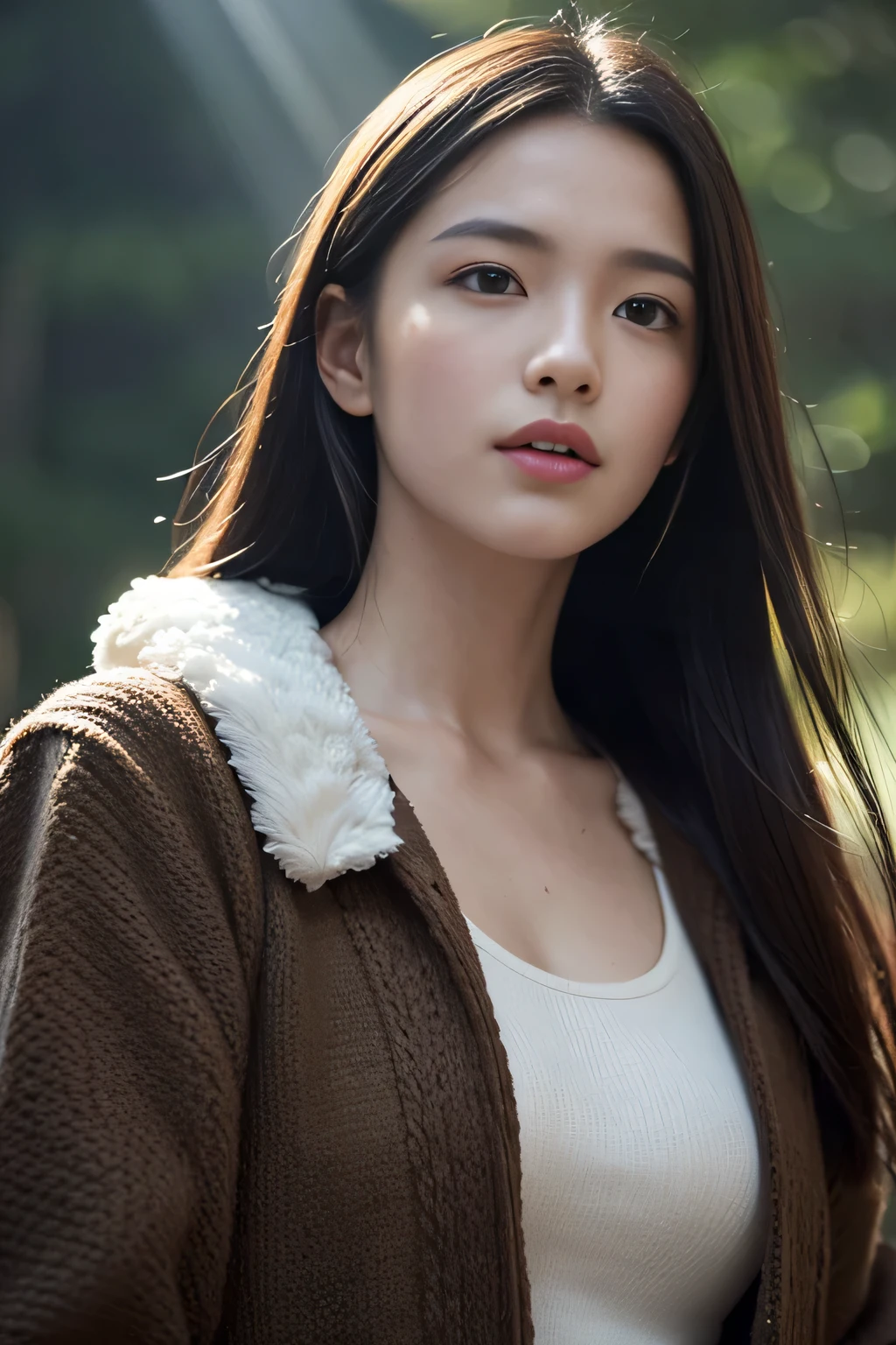 rural landscape, girl wanders through the slush, sun rays, distant,{{ Perfect proportion of facial features}},{{masterpiece}}, {{{best quality}}},{{ultra-detailed}}, {{illustration}},{{masterpiece}},{{{best quality}}},{{ultra-detailed}}, {{{illustration}}},clear facial features,beautiful scene,Photorealism,Realism,Photorealistic,high detail,hyper quality,high resolution,trending on artstation,hyperrealism,HD,16K,Unreal engine,rendered in octane,Corona Render,tilt-shift,Bottom view,Rembrandt Lighting,