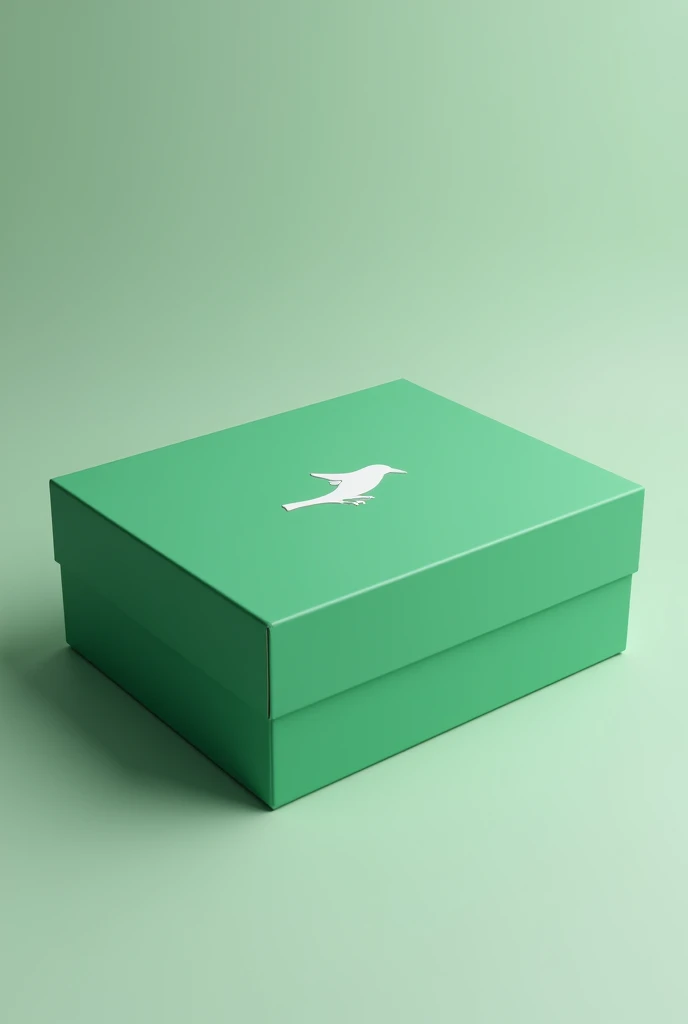 Green shoe box with white robin rich logo